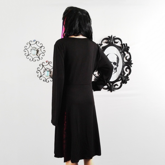 Red & Black Skull Lace Dress - Picture 5 of 6